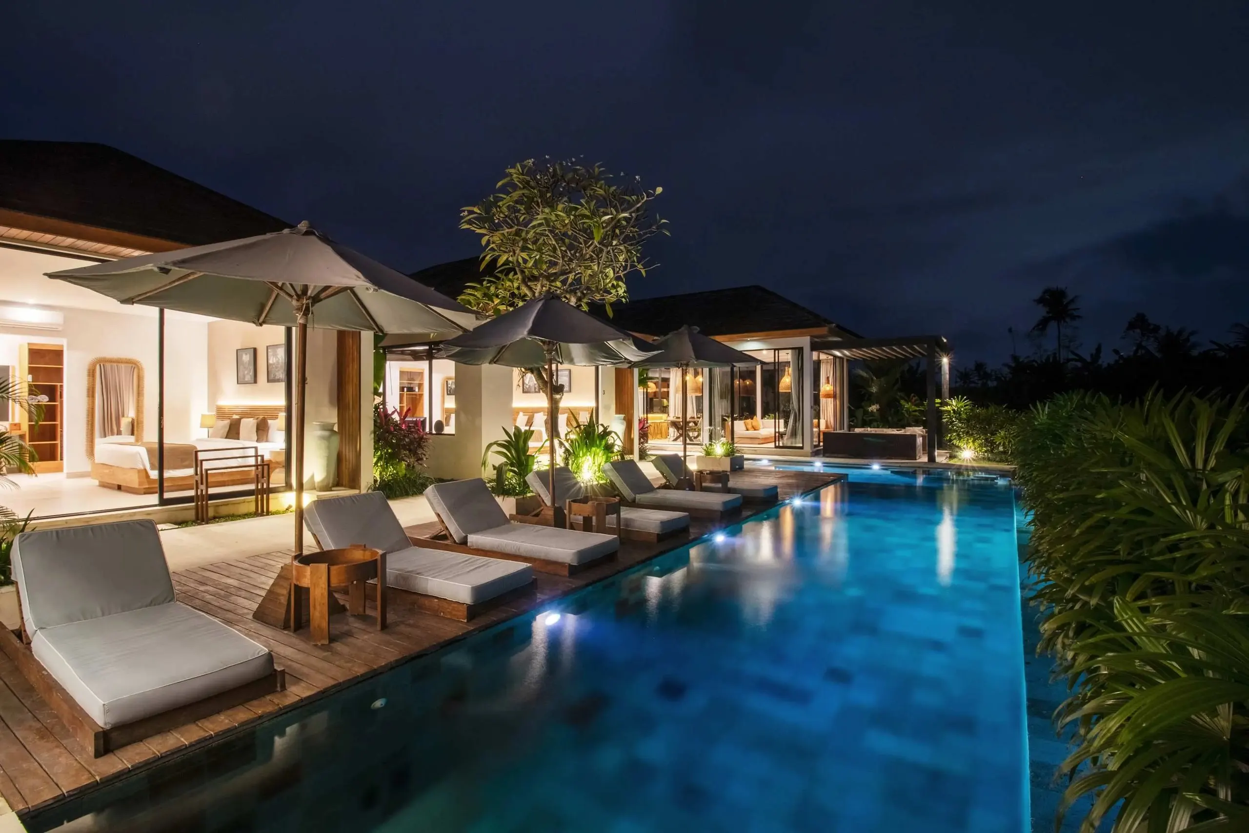 The pool after dark