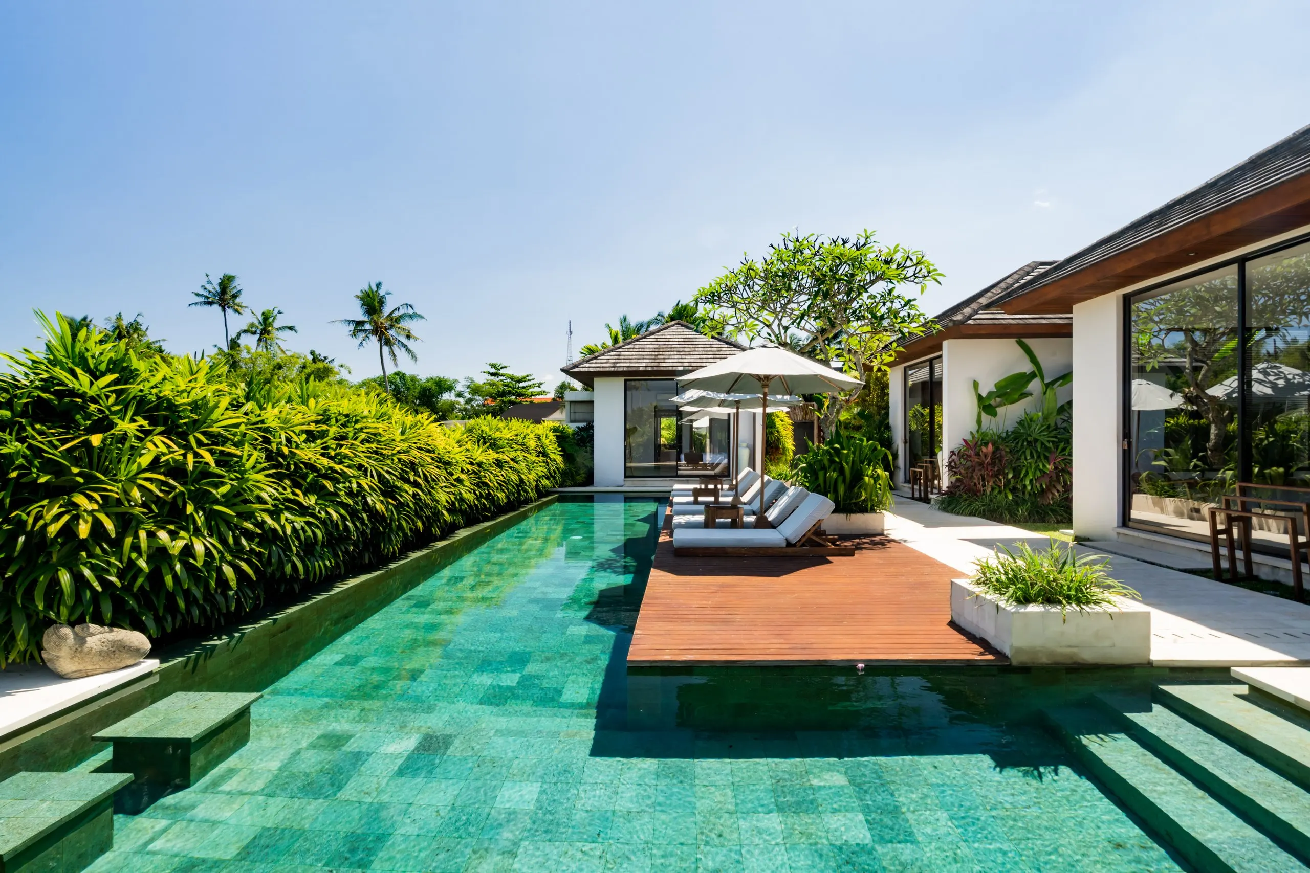 Pool, deck and pavilion
