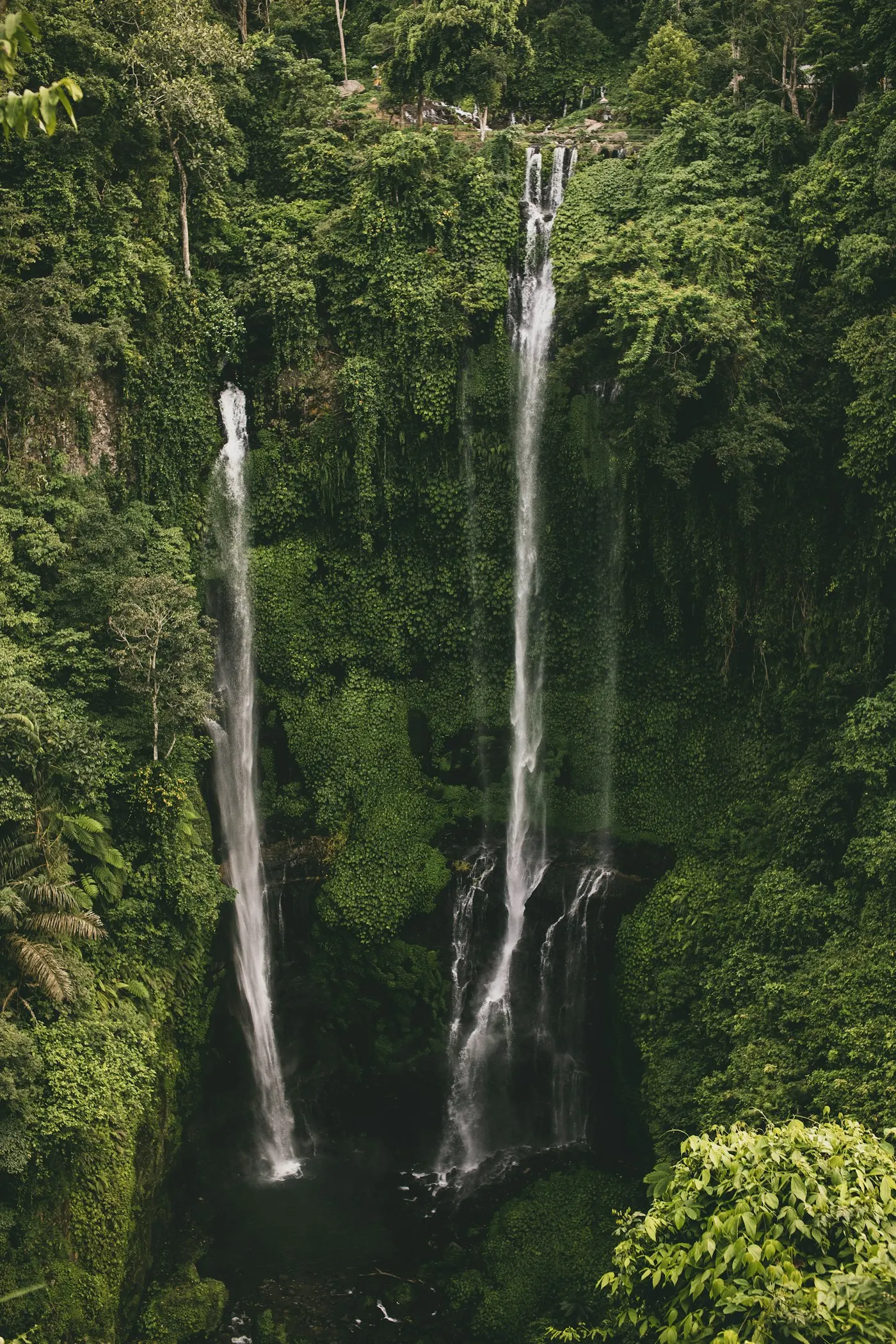 A waterfall in the jungle north of Ubud
