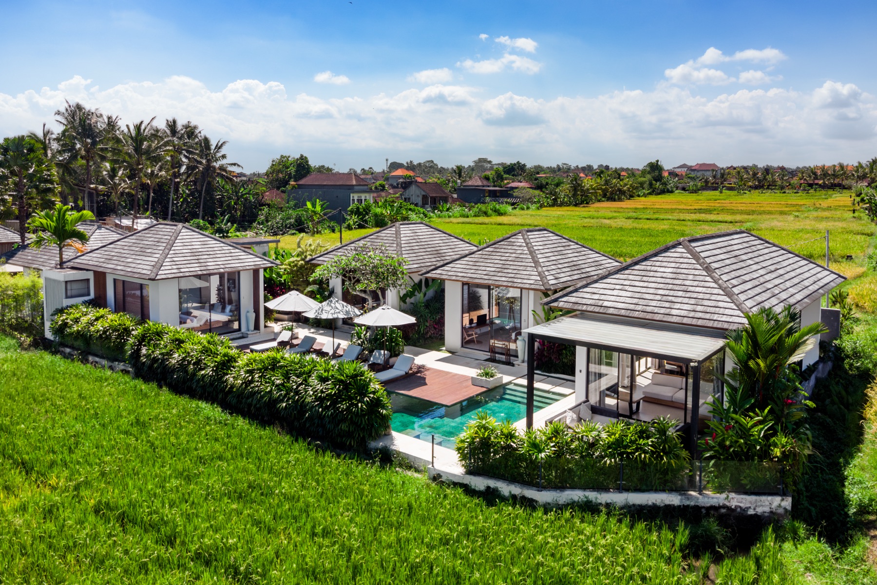 The villa in its rice terraces